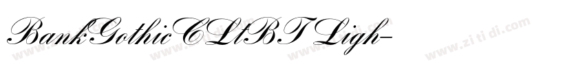 BankGothicCLtBT Ligh字体转换